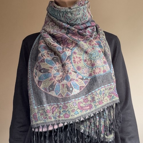Geometric pashmina scarf - geometric,