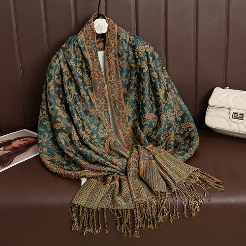 Women paisley jacquard winter - jacquard,