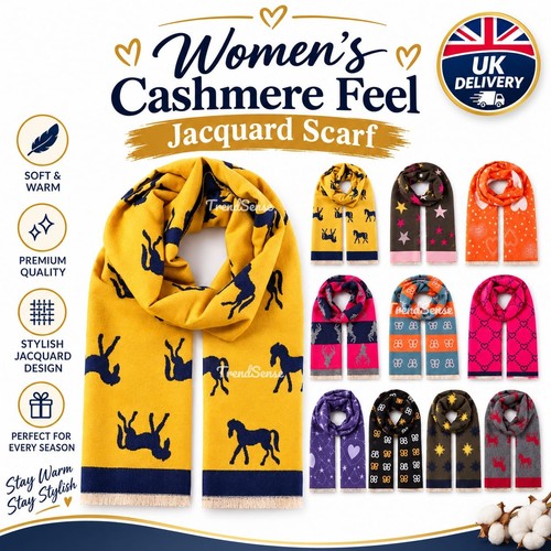 Womens jacquard scarf cashmere - womens,