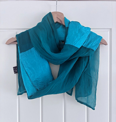 100 silk teal - 100%, patchwork