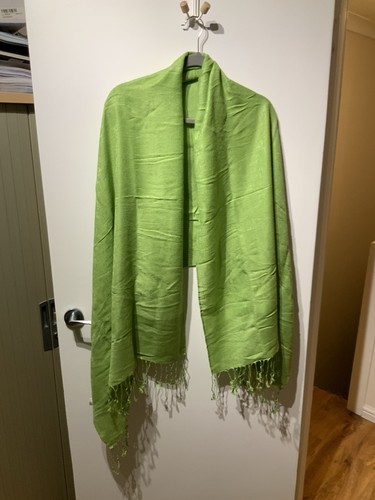 Ladies lime green shawl - lime,