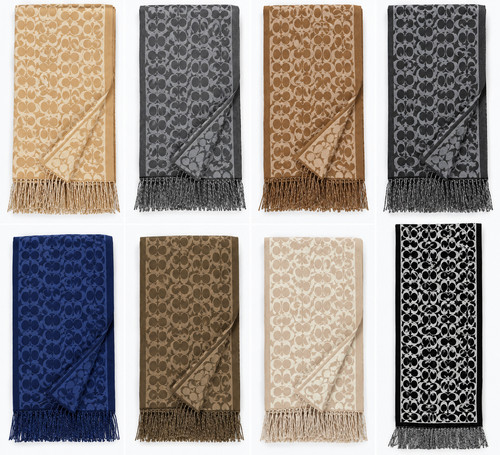Women jacquard pattern scarf - jacquard,