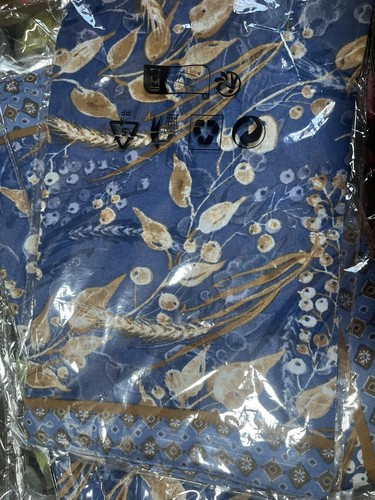 Ladies blue barley print - ladies,