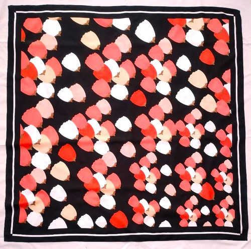 Pure silk scarf floral - scarf,