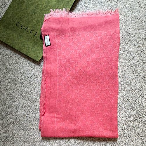Gucci jacquard scarf rose - gucci,