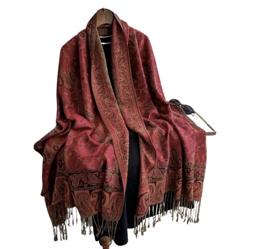 Bohemian style pashmina red - bohemian,
