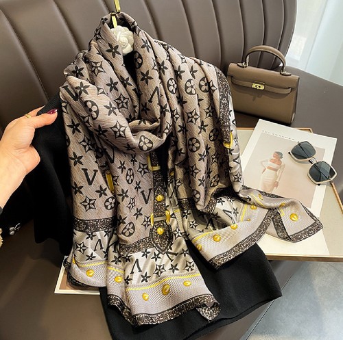 Large soft scarf - large, grey