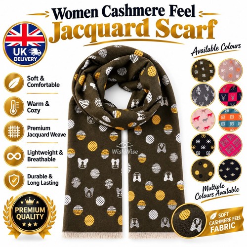 Womens cashmere feel jacquard - womens,