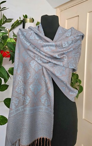 Large damask jacquard scarf - large,