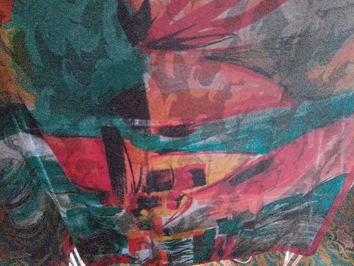 Jacquard square scarf
